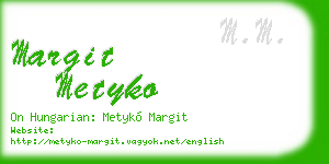 margit metyko business card